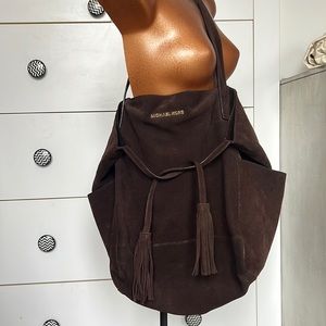 Michael Kors large Ashbury tote with snap in bag and fringe ties